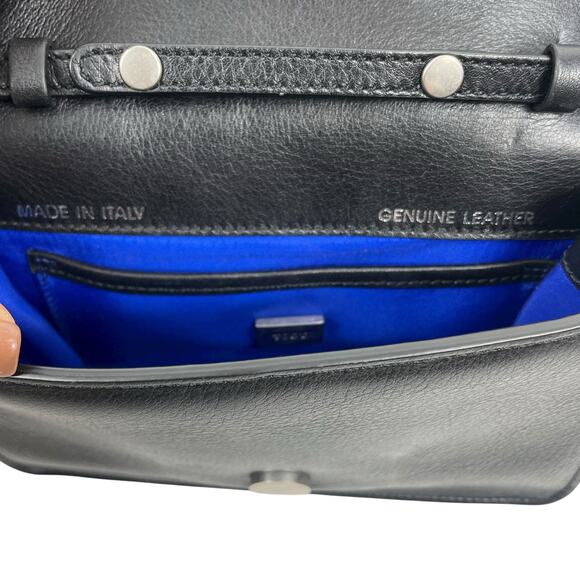 Tod's Double T Leather Wallet on Chain Silver Women Clutch Crossbody Bag - Picture 10 of 12